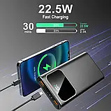 Портативний зарядний пристрій Power Bank Coucur, 10000 мАг 22.5 Вт зі дисплеєм USB-C in/Out, (вітрина,трішки пошкоджена коробка), фото 3