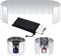 Газова плита із захистом від вітру, складний алюмінієвий вітрозахисний екран, похідна плита із захистом від вітру, надлегка, 16 ві