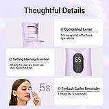 Підігрівна бігудка для вій TOUCHBeauty зі світлодіодним дисплеєм, електрична бігудка для вій, що перезаряджається, 3 режими, фото 2