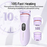 Підігрівна бігудка для вій TOUCHBeauty зі світлодіодним дисплеєм, електрична бігудка для вій, що перезаряджається, 3 режими, фото 6