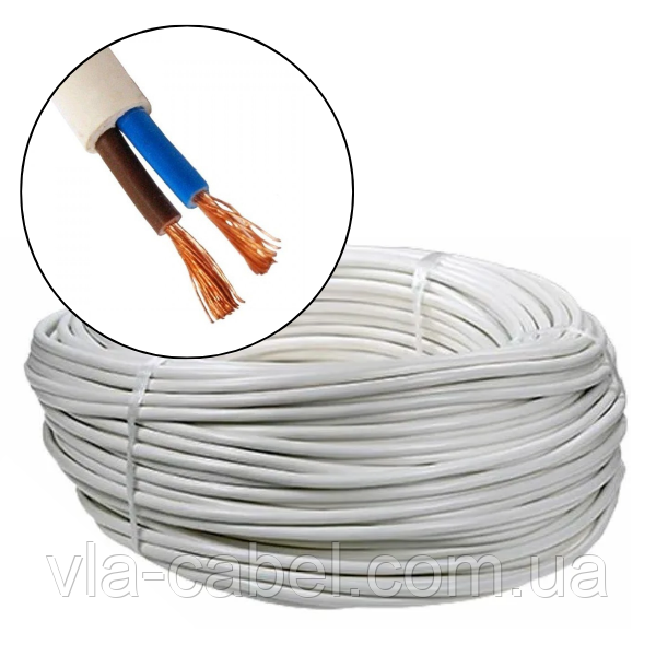Провід багатожильний ПВС 2х1.5 гнучкий Одеса ГОСТ (бухта 100м), фото 1