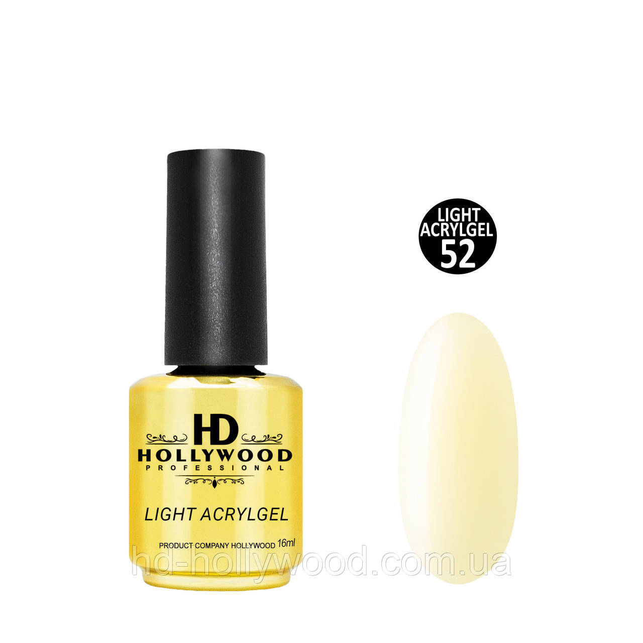 Рідкий акригель Light Acrygel 52 Butter HD Hollywood, фото 1