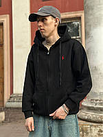 Кофта Polo Ralph Lauren чорна чоловіча Зіп-Худі Поло Ральф Лорен спортивна Поло худі на замку Зіпка поло S-L