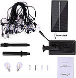 Вуличні сонячні гірлянди Yuucio, 100 футів G40, гірлянда з 50+2 лампами лампочками, що не б'ються, водонепроникний внутрішній, фото 6