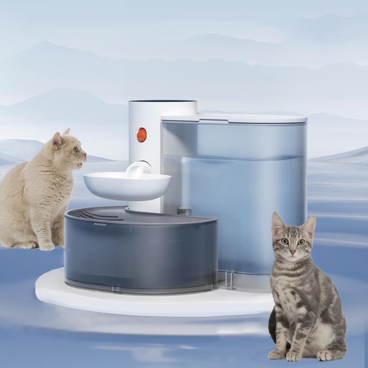 Розумний напувалка для домашніх тварин об'ємом 105 унцій/3 л. Інноваційна автоматична напувалка для котів та собак. Бездротовий на, фото 1