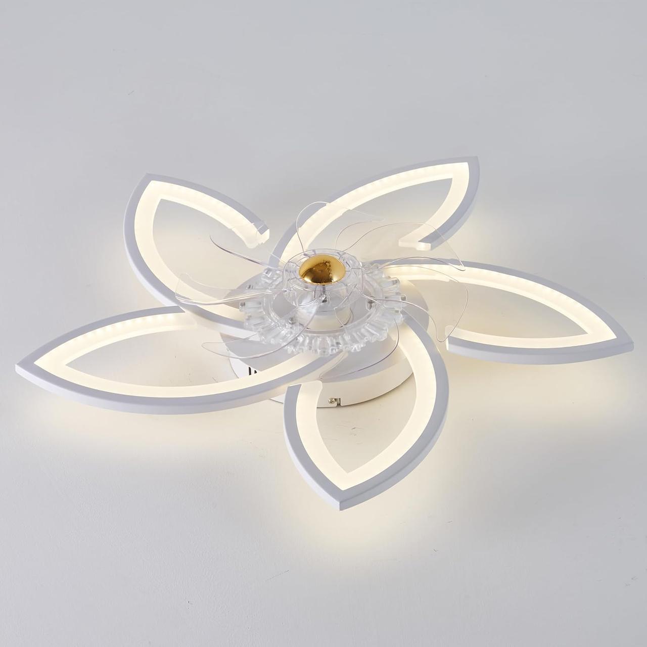 Світлодіодний стельовий вентилятор з підсвічуванням, 48 Вт стельовий світильник з вентилятором дистанційного керування, фото 1