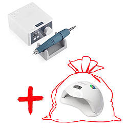 Фрезер для манікюру та педикюру KRYPTON III XPS-450 + UV/LED-лампа SUNUV SUN 5 PLUS 48W (оригінал) у подарунок