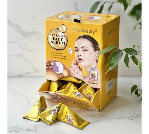 Сироватка для обличчя з колагеном в капсулах, що розгладжує зморшки, з ліфтинг-ефектом Collagen Face Serum 4 ml, фото 1