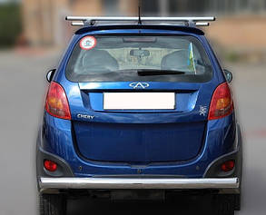 Задній захист AK002 (2 шт., нерж) для Chery Beat 2009-2015 рр