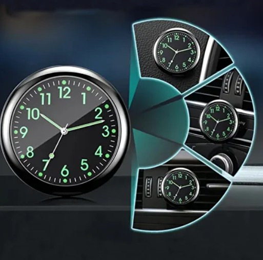 Годинник в автомобіль 2 шт, з великим циферблатом, що світиться в темряві, кварцовий, фото 1