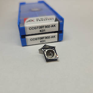 CCGT09T302-AK K01 PROSPECT (Кольоровий метал) Твердосплавна пластина, фото 1