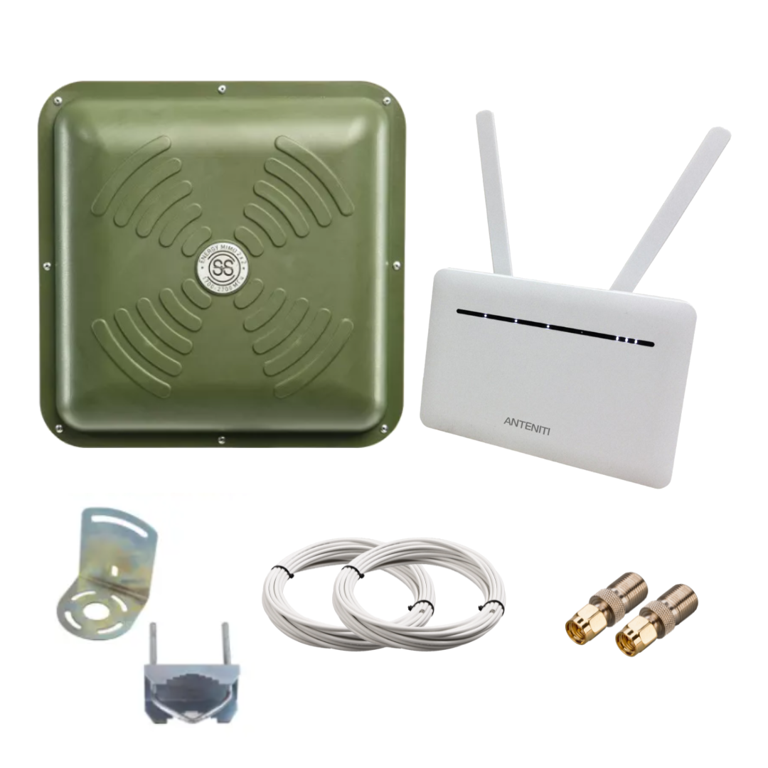 4G інтернет-комплекс Wi-Fi роутер ANTENITI B535 та антена ENERGY MIMO 2x15 дБ