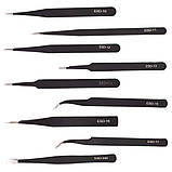 Набір металевих прецизійних пінцетів 9 шт GEKO G02709, фото 3