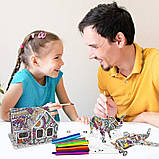 3D пазли для розфарбовування BYTOKI набір 9 моделей з фломастерами, дитячий креативний набір 5-12 років, фото 7