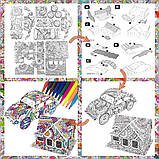 3D пазли для розфарбовування BYTOKI набір 9 моделей з фломастерами, дитячий креативний набір 5-12 років, фото 6