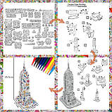 3D пазли для розфарбовування BYTOKI набір 9 моделей з фломастерами, дитячий креативний набір 5-12 років, фото 4