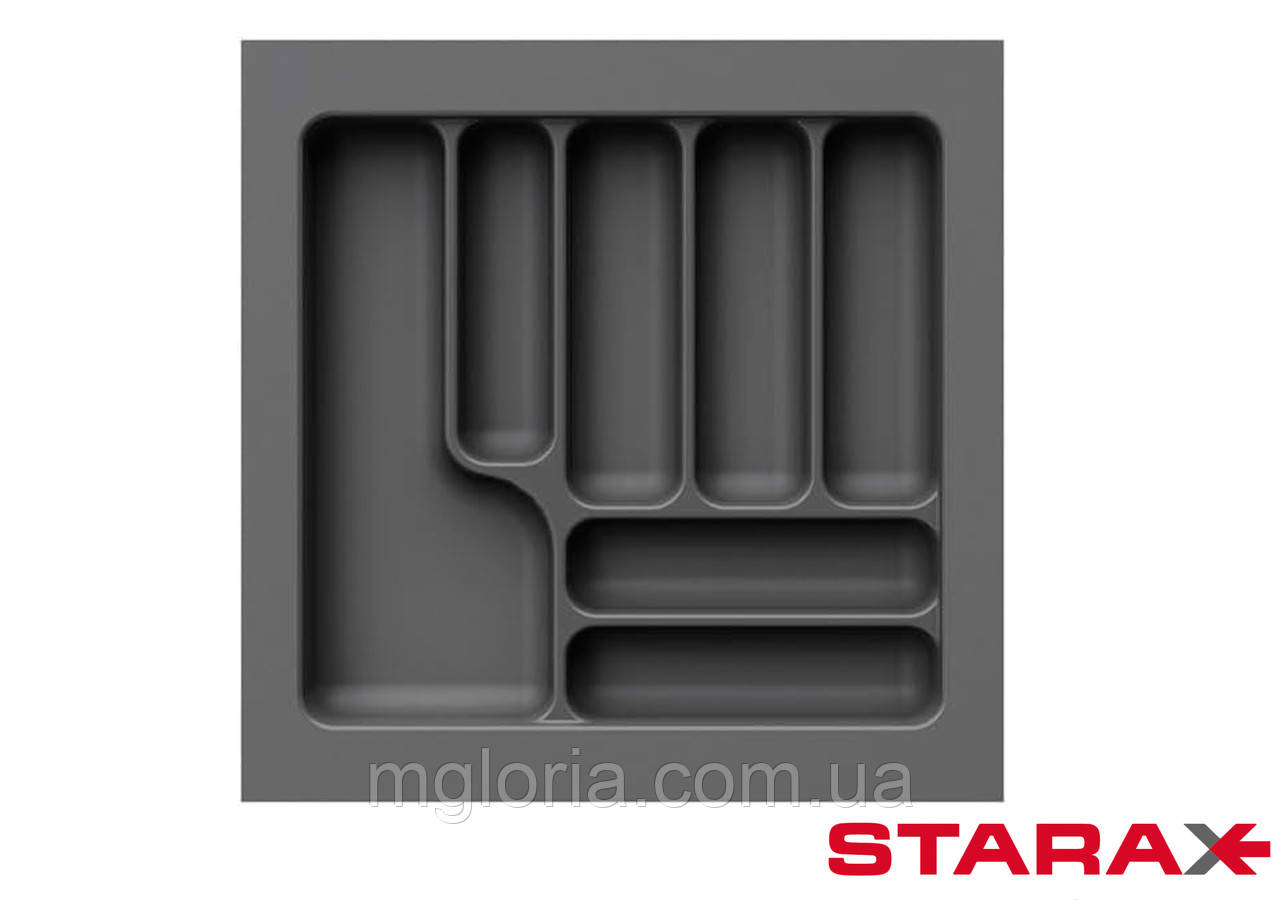 Лоток для столового приладдя Starax антрацит S-2286-AР 550 мм, фото 1