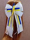 Нарядний бант в школу на перше вересня заколка резинка заколка автомат брошка Шкільний бантик з колосками, фото 2