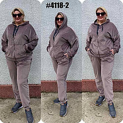Костюм велюровий спортивний жіночий 54 56 58 60 демісезон моко