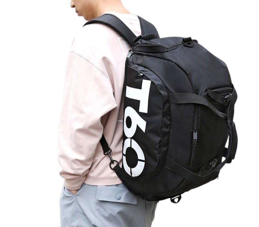 Рюкзак трансформер спортивний універсальний чорний Т60, фото 1