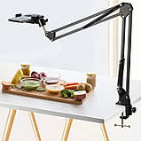 Тримач настільний для телефонів 3,5-10,6 дюймів із поворотом 360° Cantilever Support, фото 2