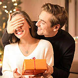 Намисто жіноче золоте з кулоном і рожевим цирконієм Heart Love, фото 5