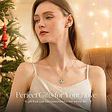 Намисто жіноче золоте з кулоном і рожевим цирконієм Heart Love, фото 3