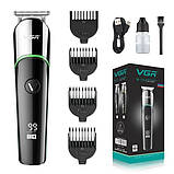 Машинка для стриження волосся з насадками VGR V-291, фото 4