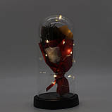 Букет декоративний з мила Троянда в скляній колбі з LED-підсвіткою KR-02, фото 3