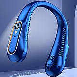 Вентилятор портативний на шию з 5 режимами та LED-індикатором акумулятор 2000 мА·год, фото 5