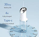 Іригатор для зубів 300 мл із п'ятьма насадками A12 чорний і білий, фото 5