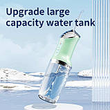 Іригатор для зубів 300 мл із п'ятьма насадками A12 чорний і білий, фото 4