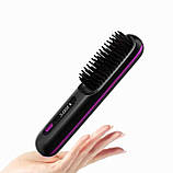 Щітка-випрямляч для волосся акумуляторна з LED-дисплеєм Glamora S7, фото 3
