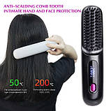 Щітка-випрямляч для волосся акумуляторна з LED-дисплеєм Glamora S7, фото 4