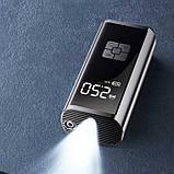 Компресор портативний з LED-дисплеєм, Power Bank і ліхтариком 6000 мА·год для шин, фото 5