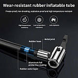 Компресор портативний з LED-дисплеєм, Power Bank і ліхтариком 6000 мА·год для шин, фото 6
