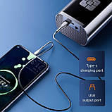 Компресор портативний з LED-дисплеєм, Power Bank і ліхтариком 6000 мА·год для шин, фото 7