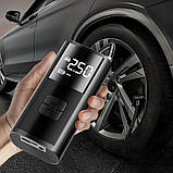 Компресор портативний з LED-дисплеєм, Power Bank і ліхтариком 6000 мА·год для шин, фото 8