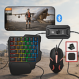 Ігровий комплект Bluetooth для ПК і смартфонів з клавіатурою та мишею X1 M1 чорна, фото 3