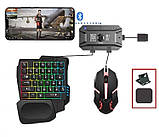 Ігровий комплект Bluetooth для ПК і смартфонів з клавіатурою та мишею X1 M1 чорна, фото 5