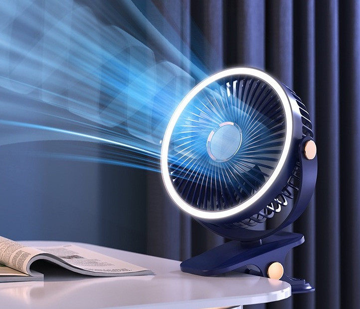 Вентилятор акумуляторний з LED-підсвіткою VHG F03, фото 1