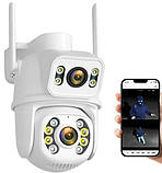 Відеокамера вулична WiFi з поворотом і датчиком руху 12 Мп SD 39 4G, фото 3