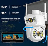 Відеокамера вулична WiFi з поворотом і датчиком руху 12 Мп SD 39 4G, фото 4