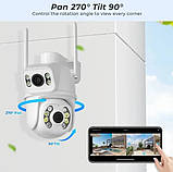 Відеокамера вулична WiFi з поворотом і датчиком руху 12 Мп SD 39 4G, фото 5
