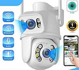 Відеокамера вулична WiFi з поворотом і датчиком руху 12 Мп SD 39 4G, фото 2