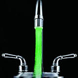 Універсальна насадка на кран з LED підсвічуванням та сенсором температури для економії води Faucet ligt multi, фото 2