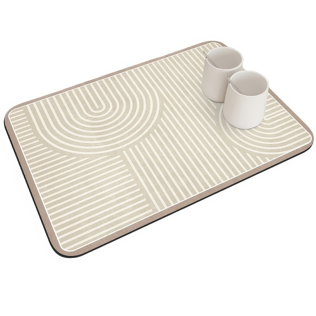 Килимок вологопоглинальний для посуду та раковини KD-67 прямокутний beige, фото 1