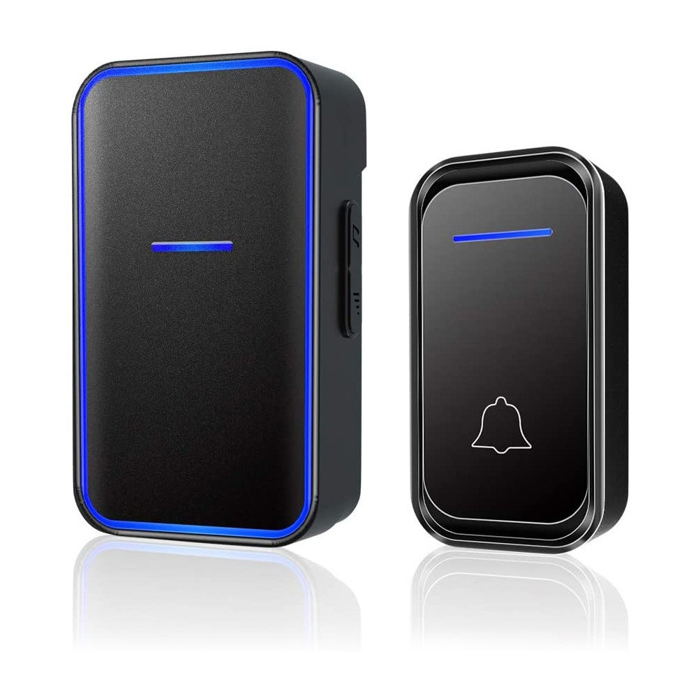 Дзвінки бездротові комплекти з приймачем і 38 мелодіями WDB-02-2 чорний, фото 1