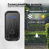 Дзвінки бездротові комплекти з приймачем і 38 мелодіями WDB-02-2 чорний, фото 5