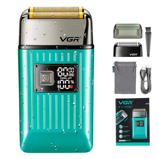 Електробритва з тримером і двома насадками водостійка VGR V-357, фото 1